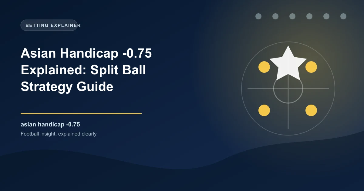 Asian Handicap -0.75 Explained: Split Ball Strategy Guide