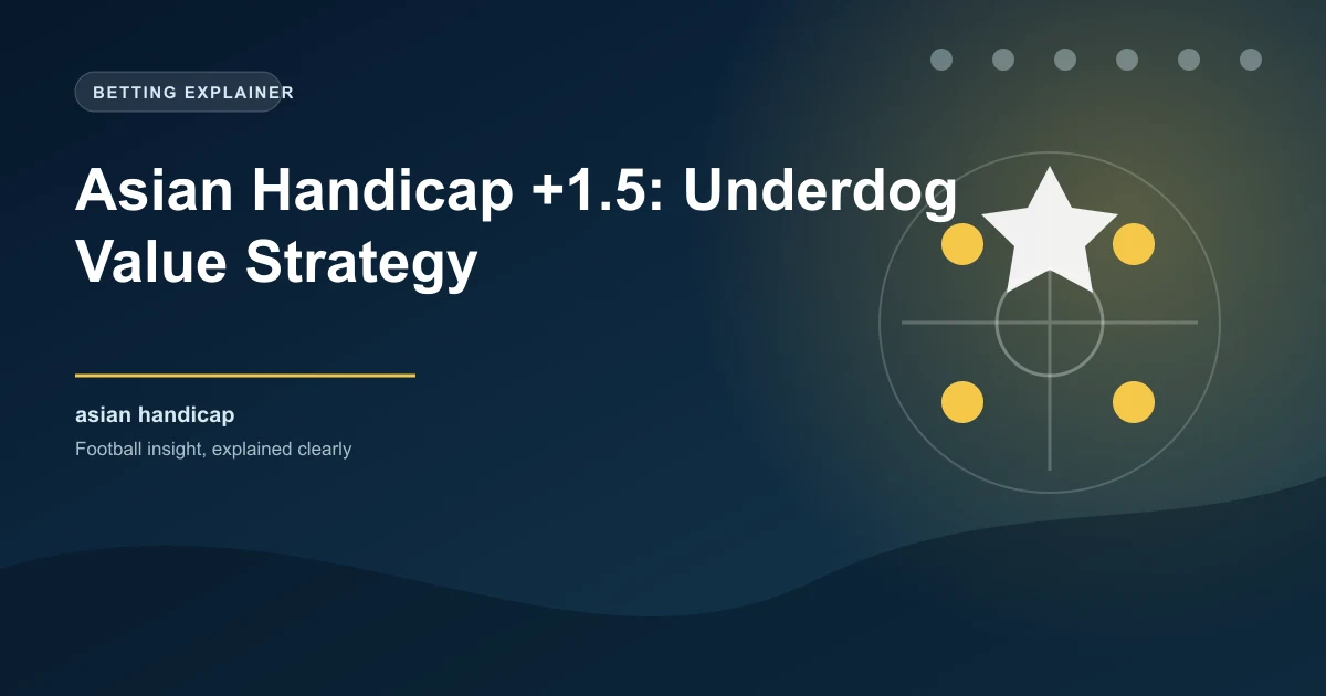 Asian Handicap +1.5: Underdog Value Strategy