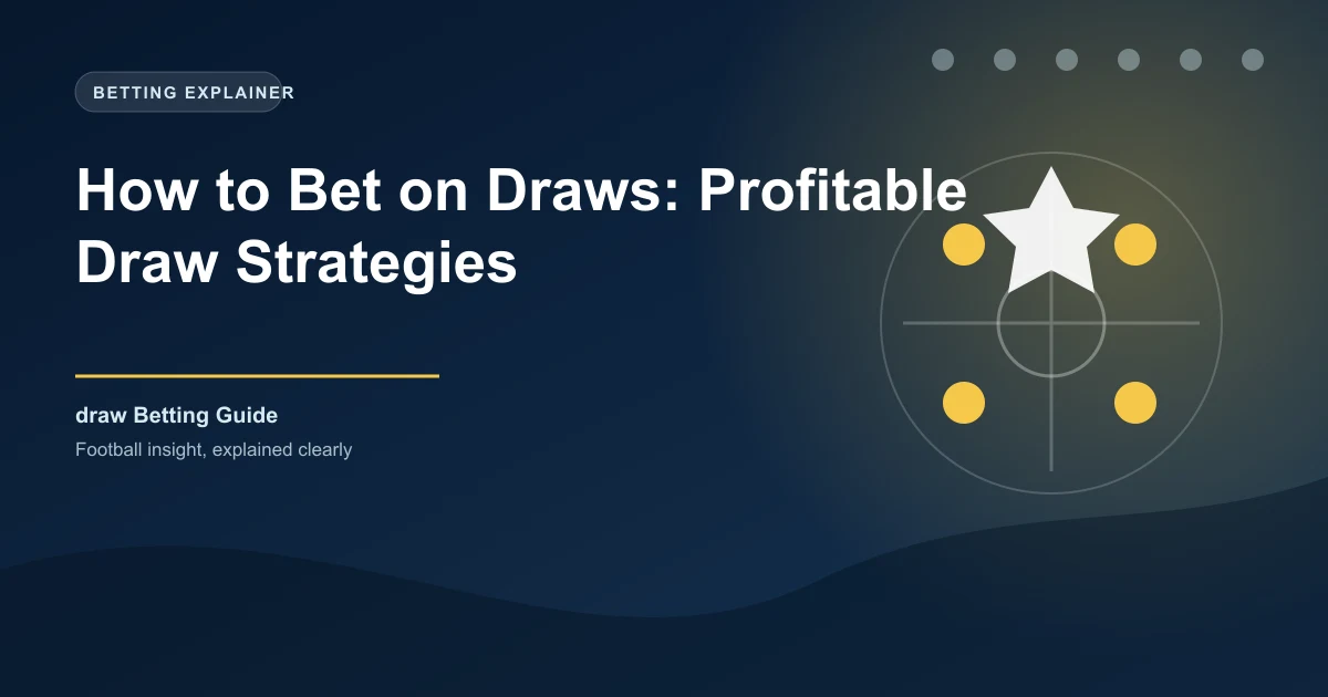 How to Bet on Draws: Profitable Draw Strategies