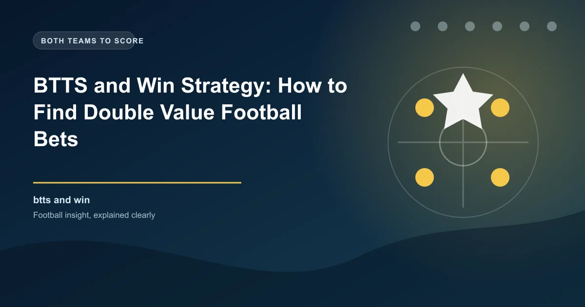 BTTS and Win Strategy: How to Find Double Value Football Bets