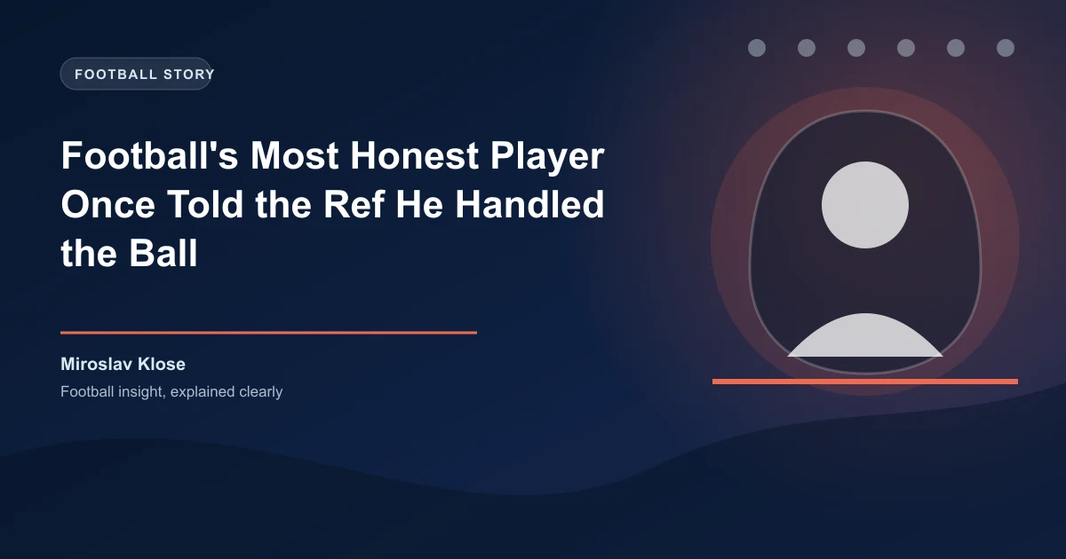 Football's Most Honest Player Once Told the Ref He Handled the Ball