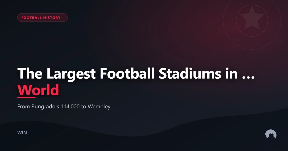 The Largest Football Stadiums in the World | WinFulltime