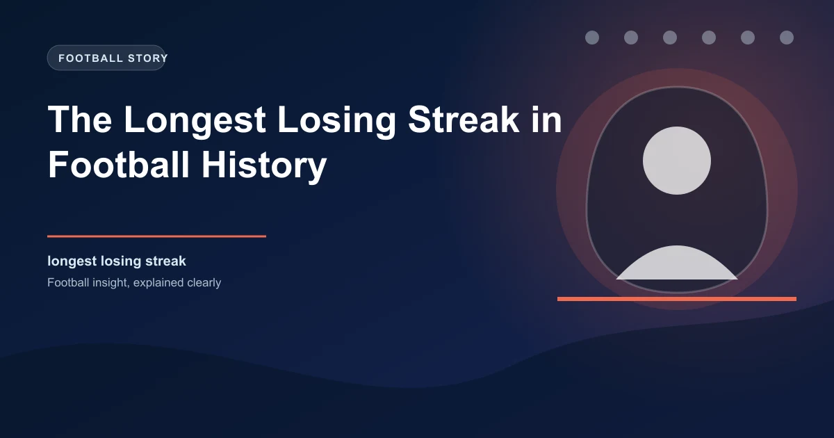 The Longest Losing Streak in Football History | WinFulltime