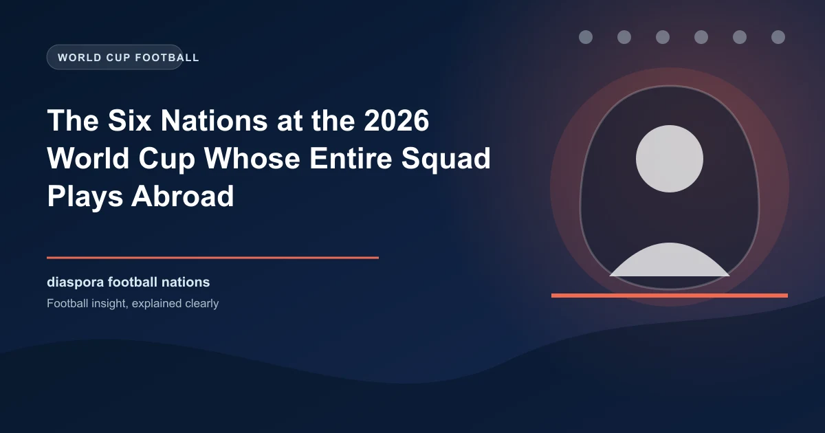 The Six Nations at the 2026 World Cup Whose Entire Squad Plays Abroad