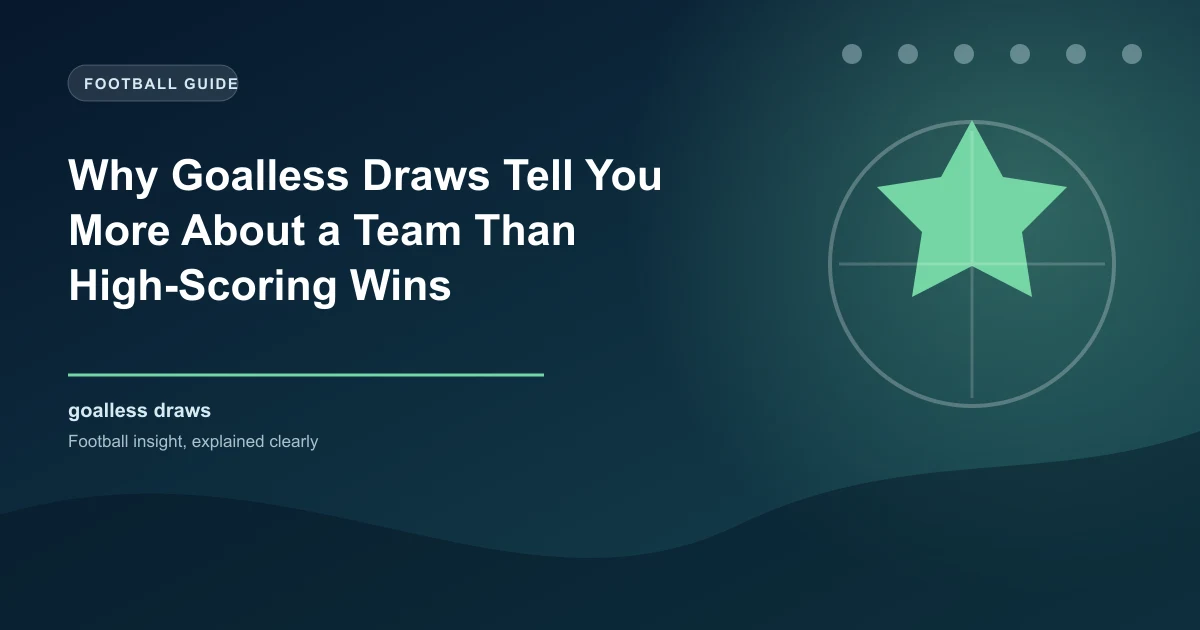 Why Goalless Draws Tell You More About a Team Than High-Scoring Wins | WinFulltime
